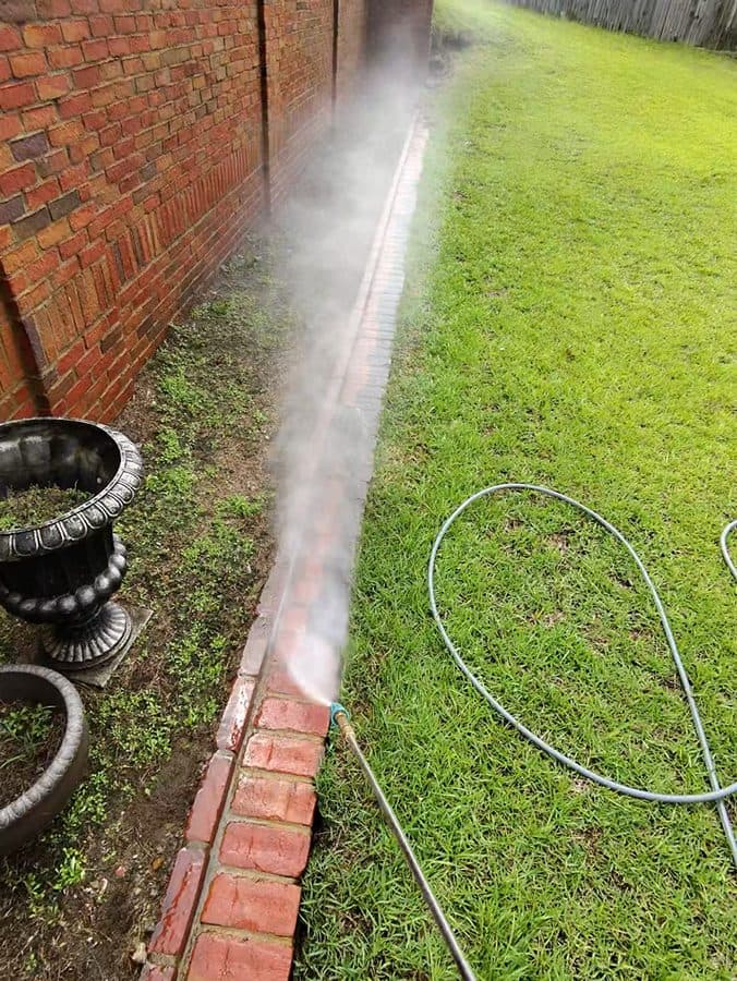 Clean brick home exterior maintained by Team Clean in the Columbus, GA area